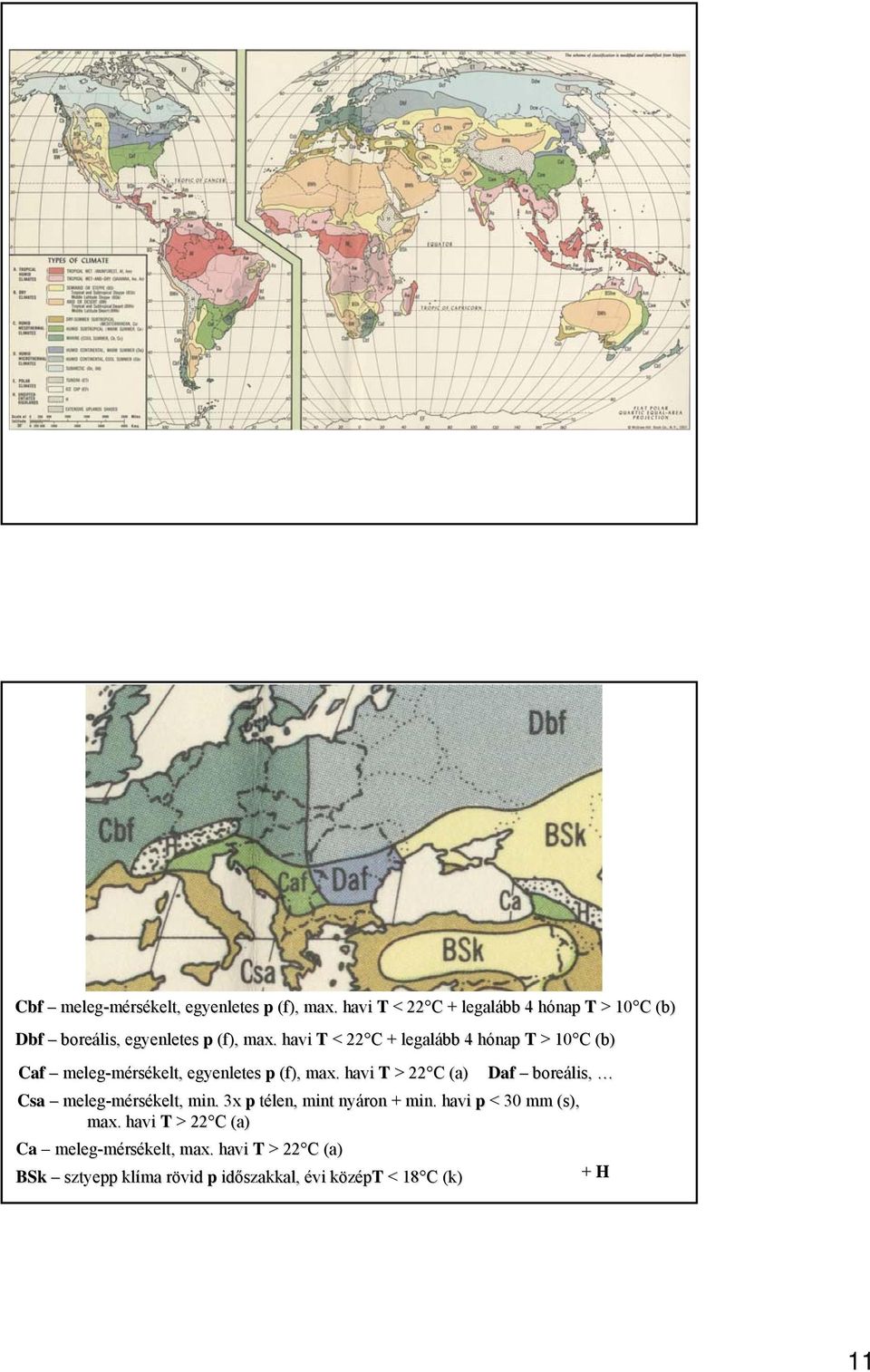 . havi T < 22 C C + legalább 4 hónap T > 10 C C (b) Caf meleg-mérsékelt, mérsékelt, egyenletes p (f), max.