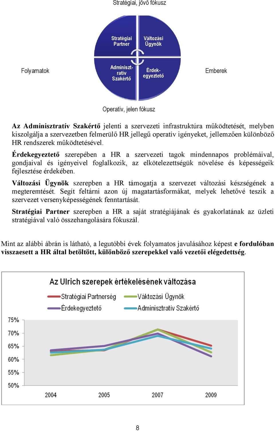 Érdekegyeztető szerepében a HR a szervezeti tagok mindennapos problémáival, gondjaival és igényeivel foglalkozik, az elkötelezettségük növelése és képességeik fejlesztése érdekében.