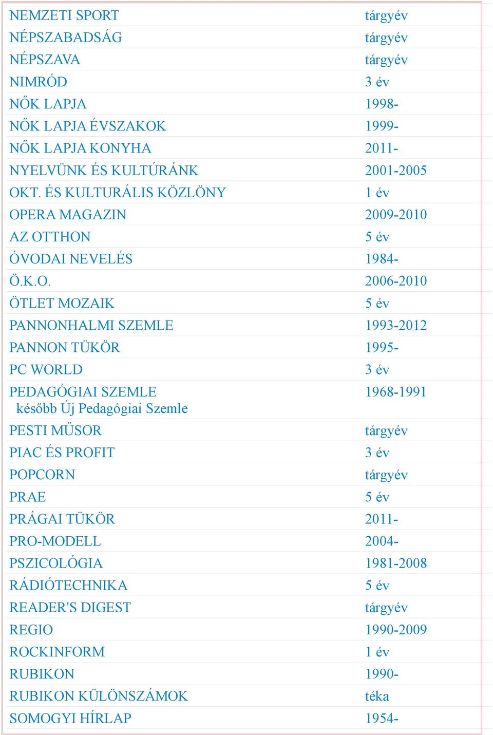 ERA MAGAZIN 2009-2010 AZ OT