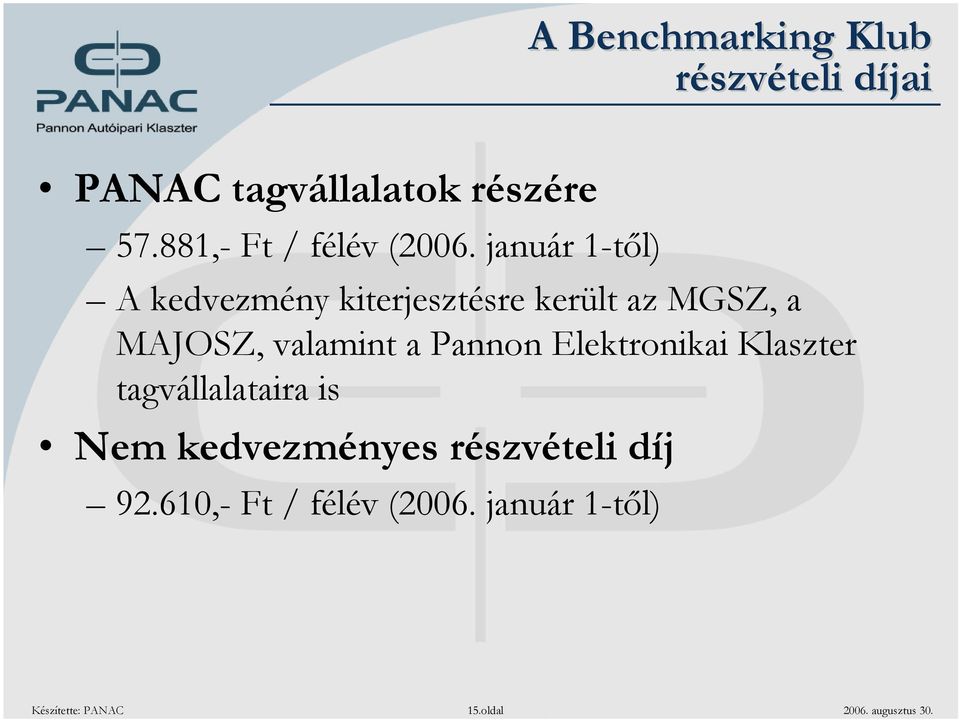 került az MGSZ, a MAJOSZ, valamint a Pannon Elektronikai Klaszter tagvállalataira is