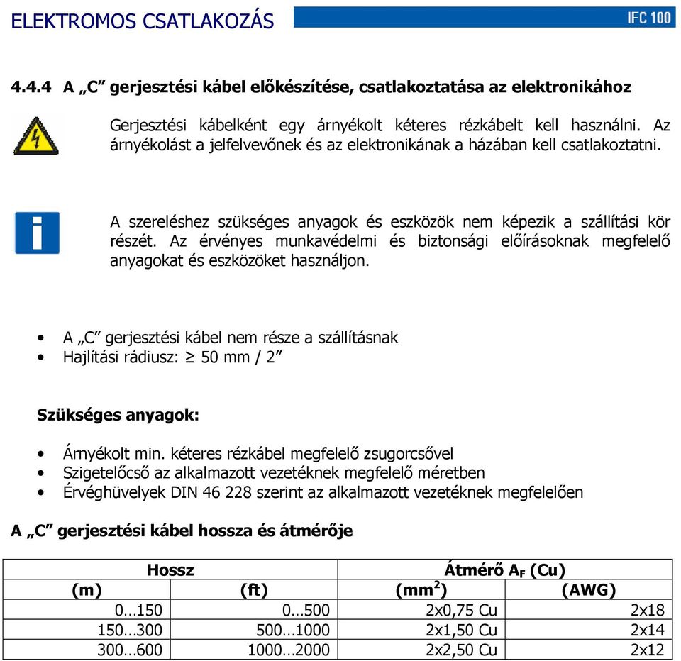 Az érvényes munkavédelmi és biztonsági előírásoknak megfelelő anyagokat és eszközöket használjon.