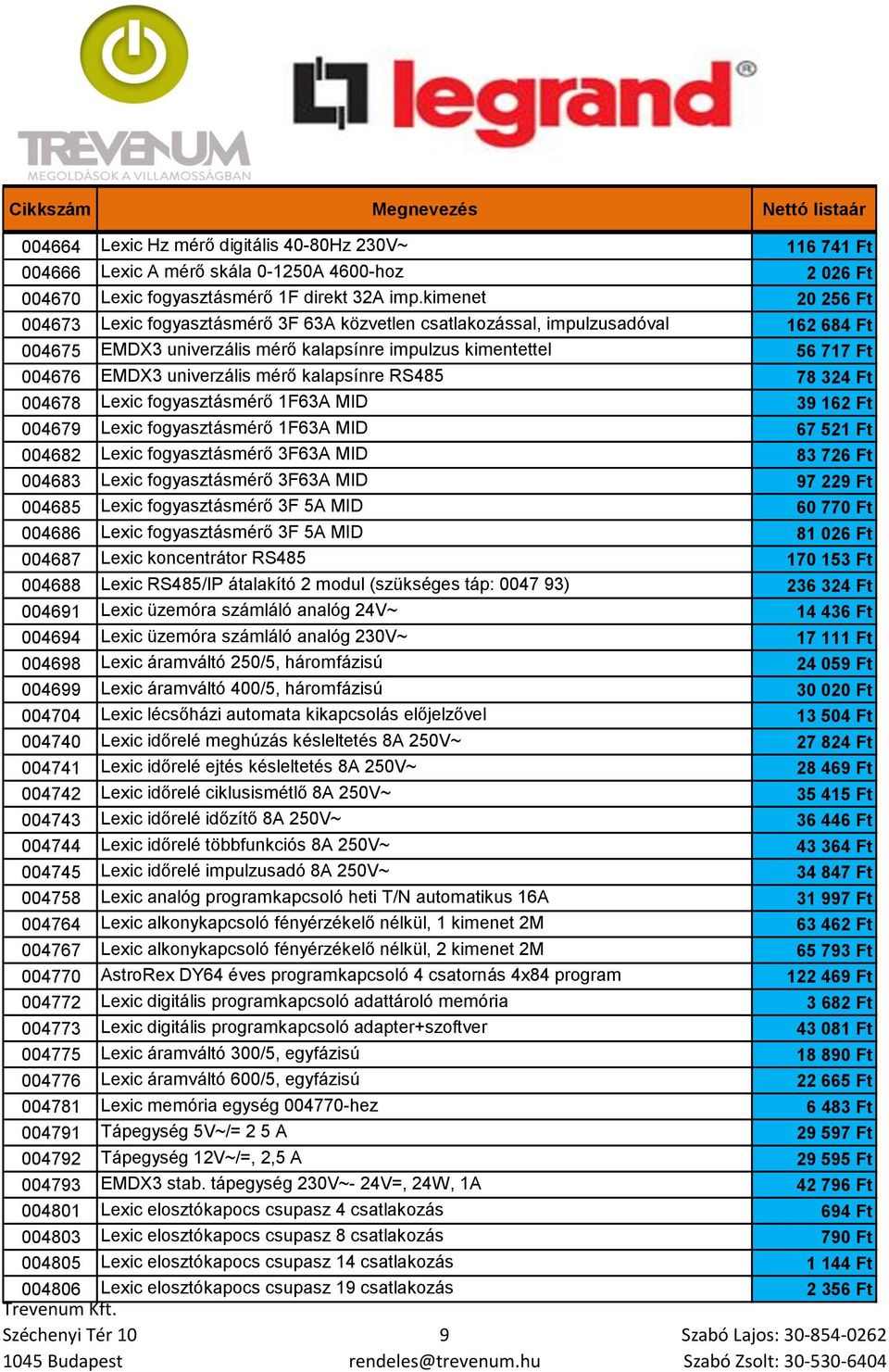 univerzális mérő kalapsínre RS485 78 324 Ft 004678 Lexic fogyasztásmérő 1F63A MID 39 162 Ft 004679 Lexic fogyasztásmérő 1F63A MID 67 521 Ft 004682 Lexic fogyasztásmérő 3F63A MID 83 726 Ft 004683