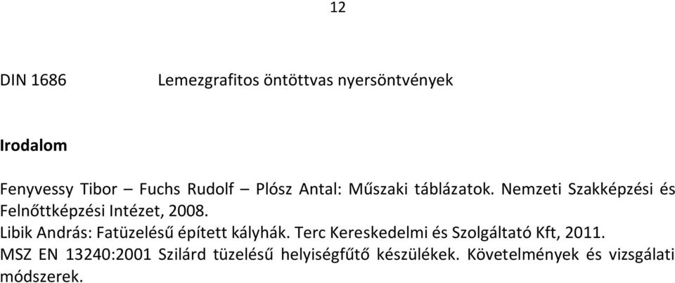 Libik András: Fatüzelésű épített kályhák. Terc Kereskedelmi és Szolgáltató Kft, 2011.