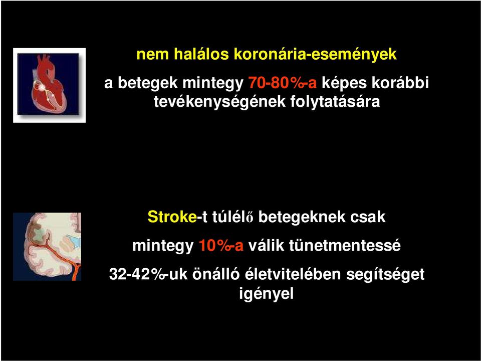 Stroke-t túlélı betegeknek csak mintegy 10%-a válik