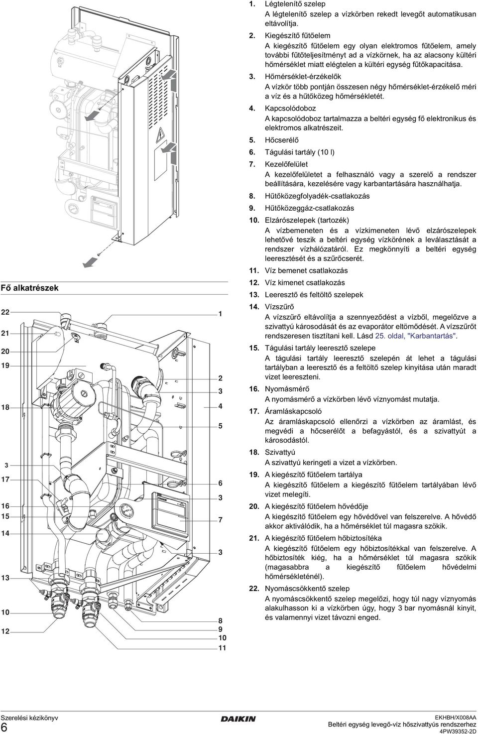 Szerelési kézikönyv. Beltéri egység levegő-víz hőszivattyús rendszerhez  EKHBH008AA EKHBX008AA - PDF Free Download
