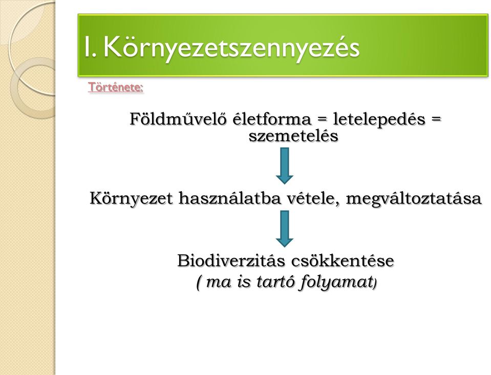 Környezet használatba vétele,
