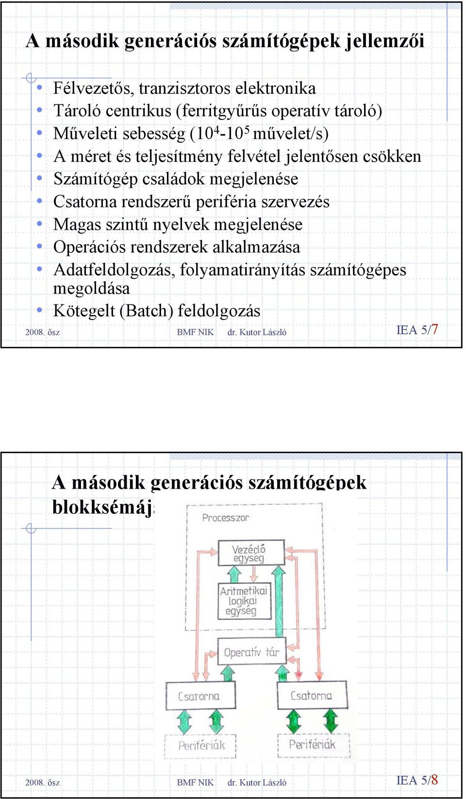 megjelenése Csatorna rendszerű periféria szervezés Magas szintű nyelvek megjelenése Operációs rendszerek alkalmazása