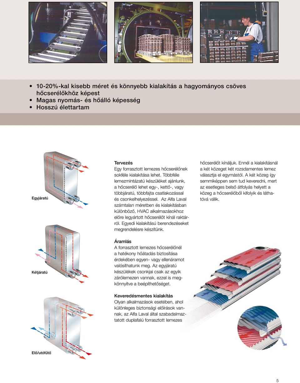 Az Alfa Laval számtalan méretben és kialakításban különböző, HVAC alkalmazásokhoz előre legyártott hőcserélőt kínál raktárról. Egyedi kialakítású berendezéseket megrendelésre készítünk.