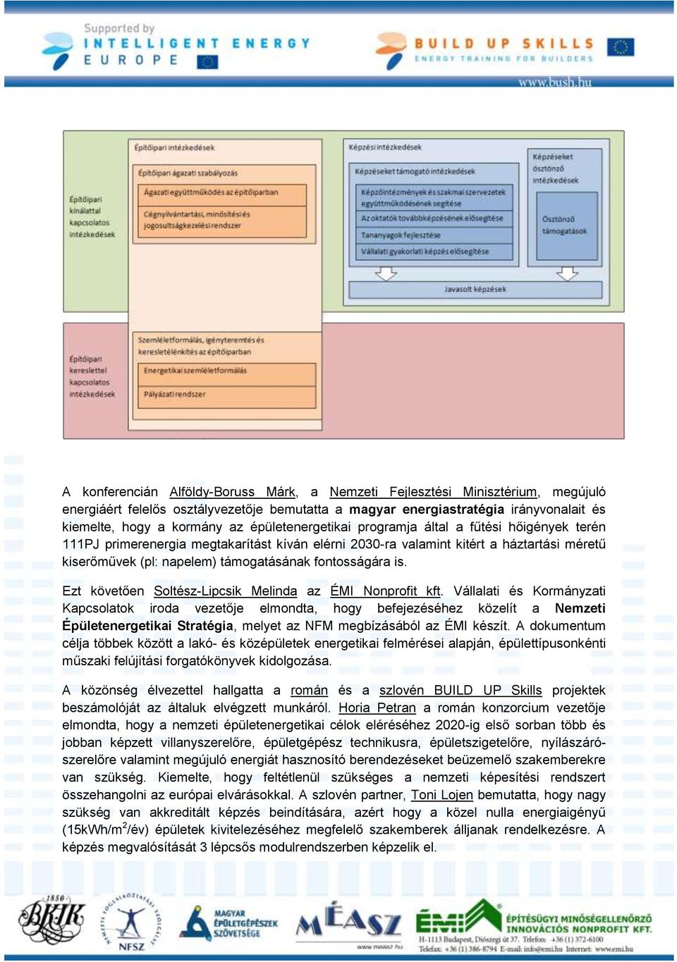 fontosságára is. Ezt követően Soltész-Lipcsik Melinda az ÉMI Nonprofit kft.