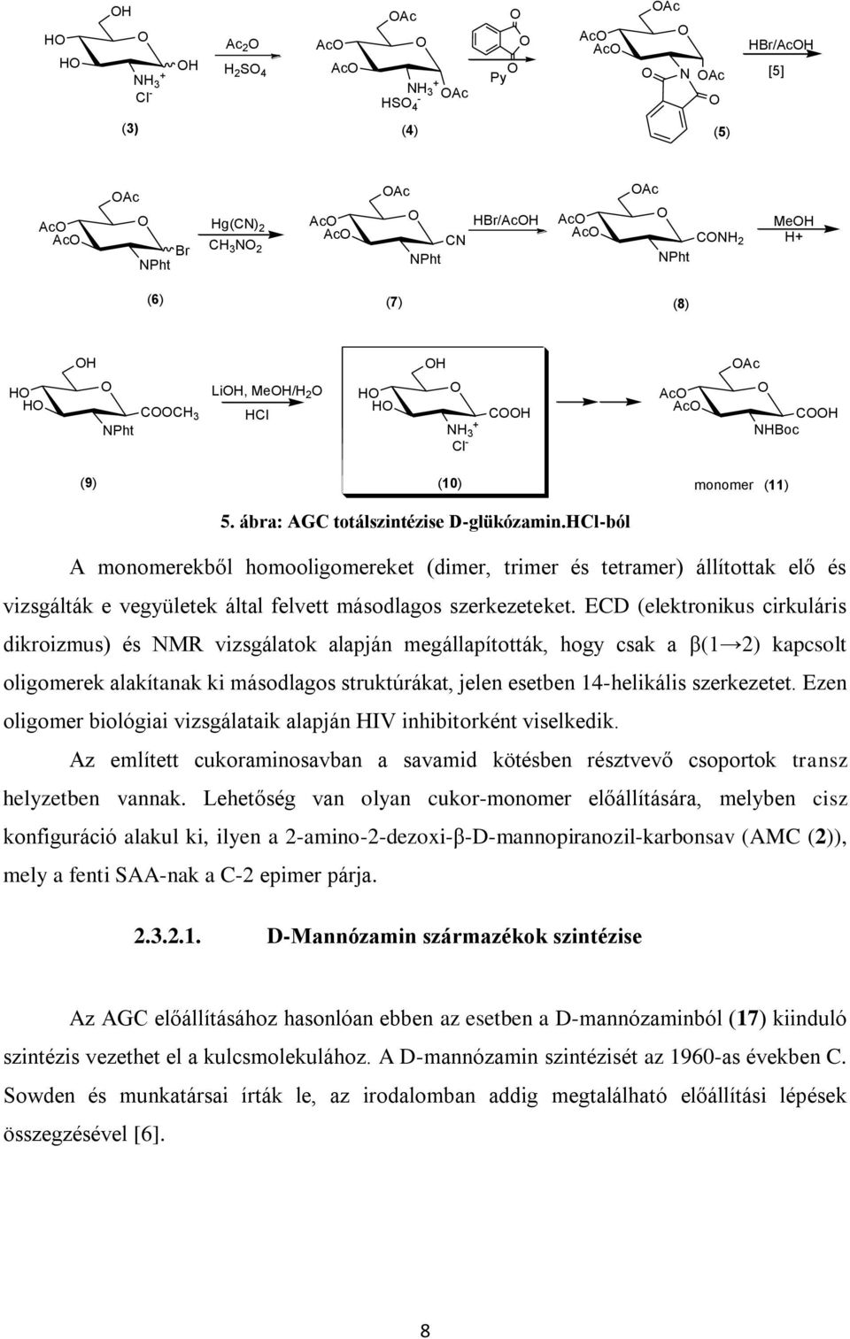 HCl-ból A monomerekből homooligomereket (dimer, trimer és tetramer) állítottak elő és vizsgálták e vegyületek által felvett másodlagos szerkezeteket.