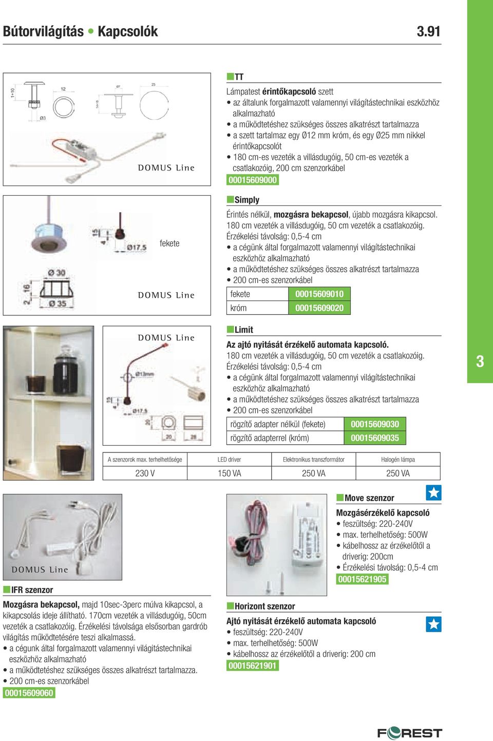 mm króm, és egy Ø25 mm nikkel érintőkapcsolót 180 cm-es vezeték a villásdugóig, 50 cm-es vezeték a csatlakozóig, 200 cm szenzorkábel 00015609000 króm fekete nsimply Érintés nélkül, mozgásra