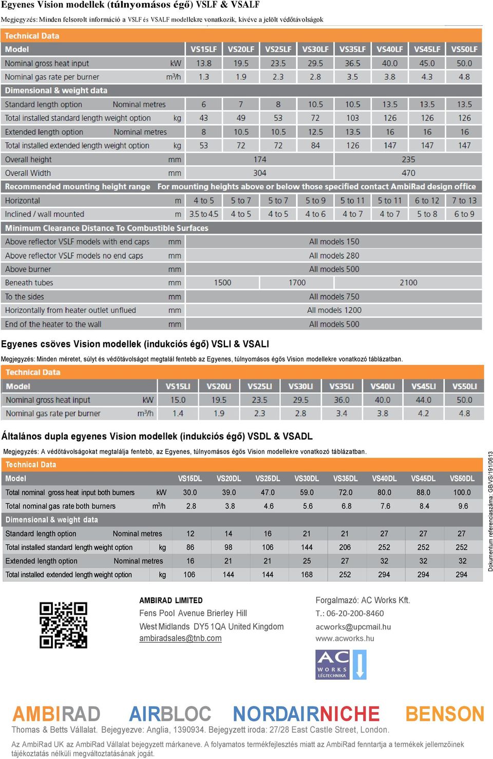 5 3.8 4.3 4.8 Dimensional & weight data Standard length option Nominal metres 6 7 8 10.5 10.5 13.