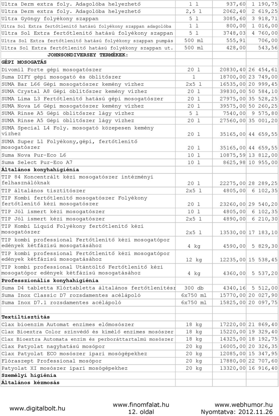 fertőtlenitő hatású folyékony szappan 5 l 3748,03 4 760,00 Ultra Sol Extra fertőtlenitő hatású folyékony szappan pumpás 500 ml 555,91 706,00 Ultra Sol Extra fertőtlenitő hatású folyékony szappan ut.