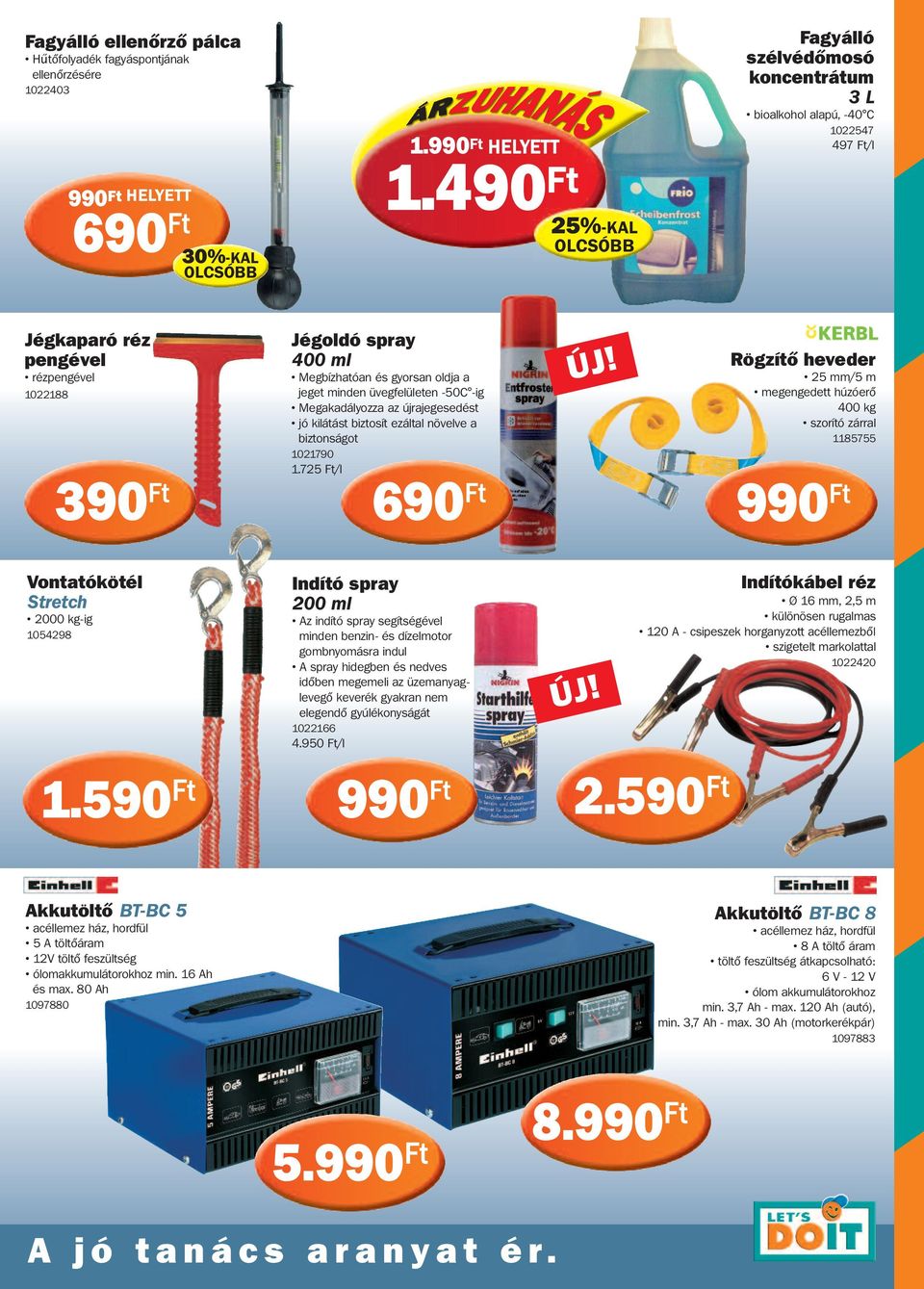 minden üvegfelületen -50C -ig Megakadályozza az újrajegesedést jó kilátást biztosít ezáltal növelve a biztonságot 1021790 1.725 Ft/l ÚJ!