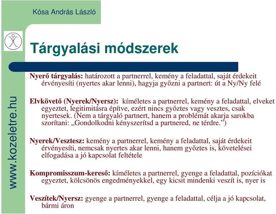 (Nem a tárgyaló partnert, hanem a problémát akarja sarokba szorítani: Gondolkodni kényszerítsd a partnered, ne térdre.