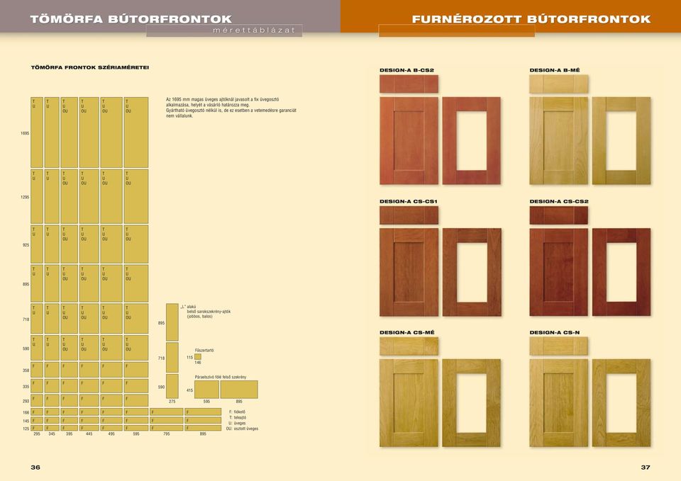 1695 O O O O 1295 DESIGN-A CS-CS1 DESIGN-A CS-CS2 925 O O O O 895 O O O O 718 O O O O 895 L alakú belsô sarokszekrény-ajtók (jobbos, balos) 590 O O O O Fûszertartó