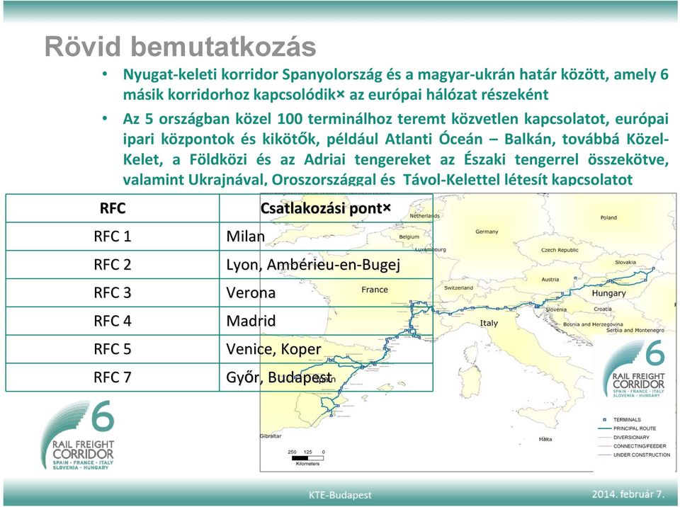 továbbá Közel Kelet, a Földközi és az Adriai tengereket az Északi tengerrel összekötve, valamint Ukrajnával, Oroszországgal és Távol Kelettel