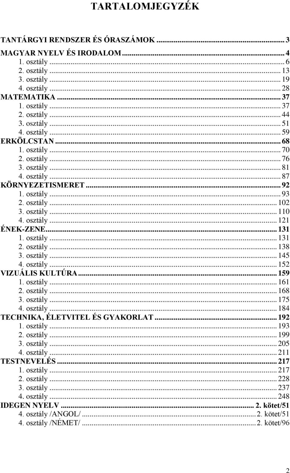 osztály... 121 ÉNEK-ZENE... 131 1. osztály... 131 2. osztály... 138 3. osztály... 145 4. osztály... 152 VIZUÁLIS KULTÚRA... 159 1. osztály... 161 2. osztály... 168 3. osztály... 175 4. osztály... 184 TECHNIKA, ÉLETVITEL ÉS GYAKORLAT.