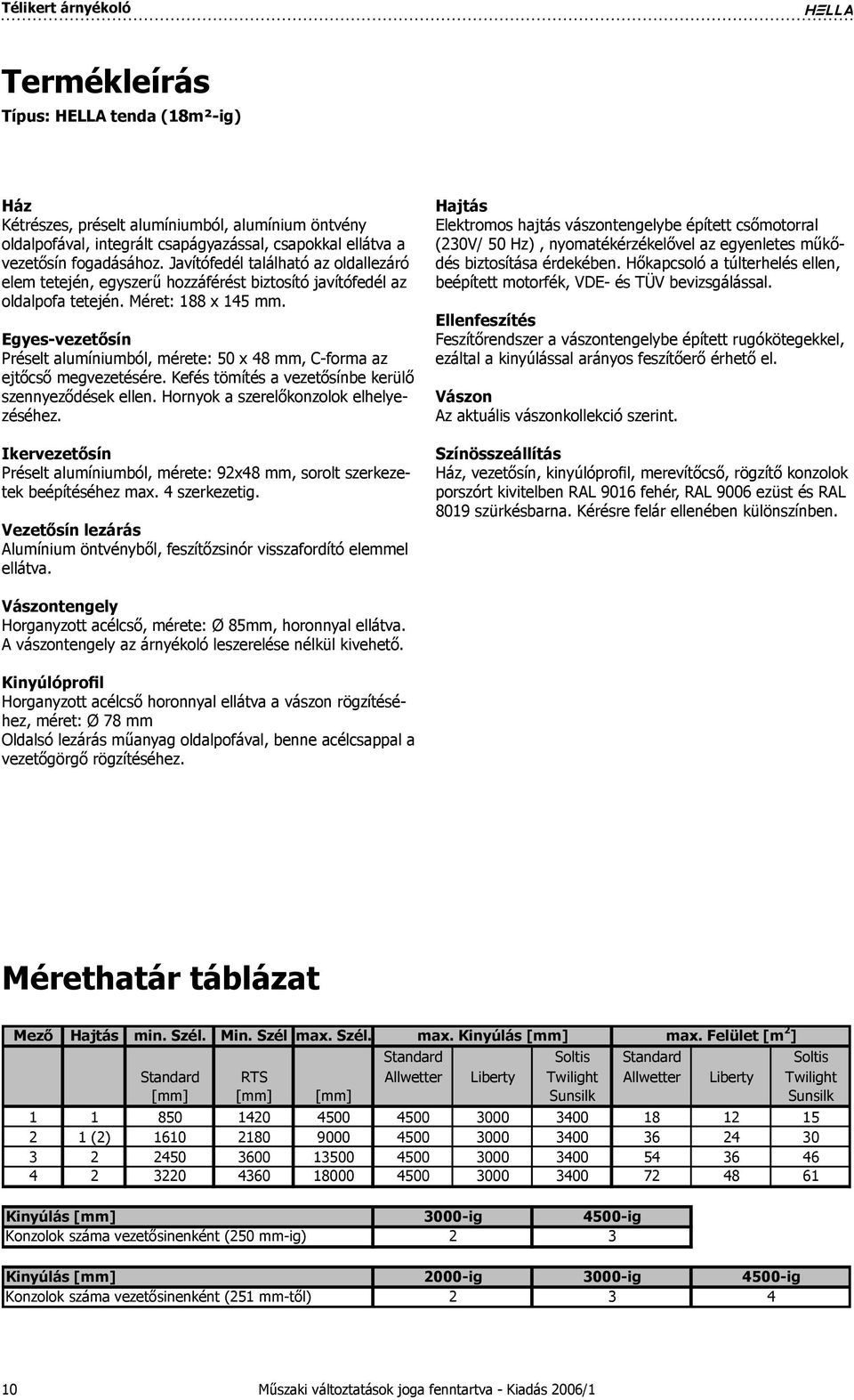 Egyes-vezetősín Préselt alumíniumból, mérete: 50 x 48 mm, C-forma az ejtőcső megvezetésére. Kefés tömítés a vezetősínbe kerülő szennyeződések ellen. Hornyok a szerelőkonzolok elhelyezéséhez.