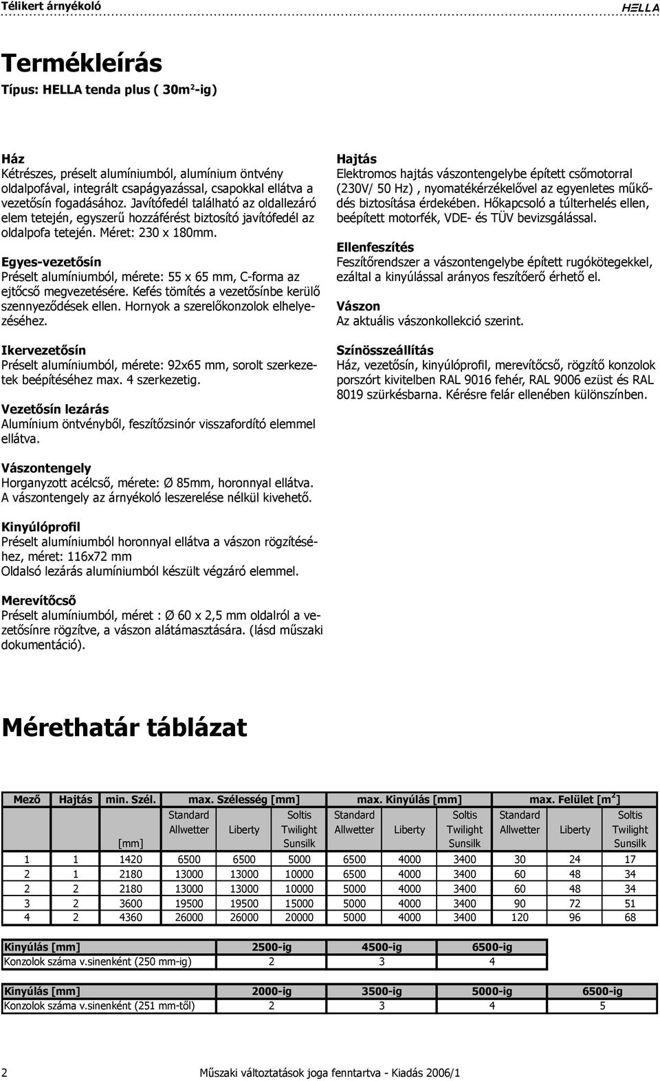 Egyes-vezetősín Préselt alumíniumból, mérete: 55 x 65 mm, C-forma az ejtőcső megvezetésére. Kefés tömítés a vezetősínbe kerülő szennyeződések ellen. Hornyok a szerelőkonzolok elhelyezéséhez.