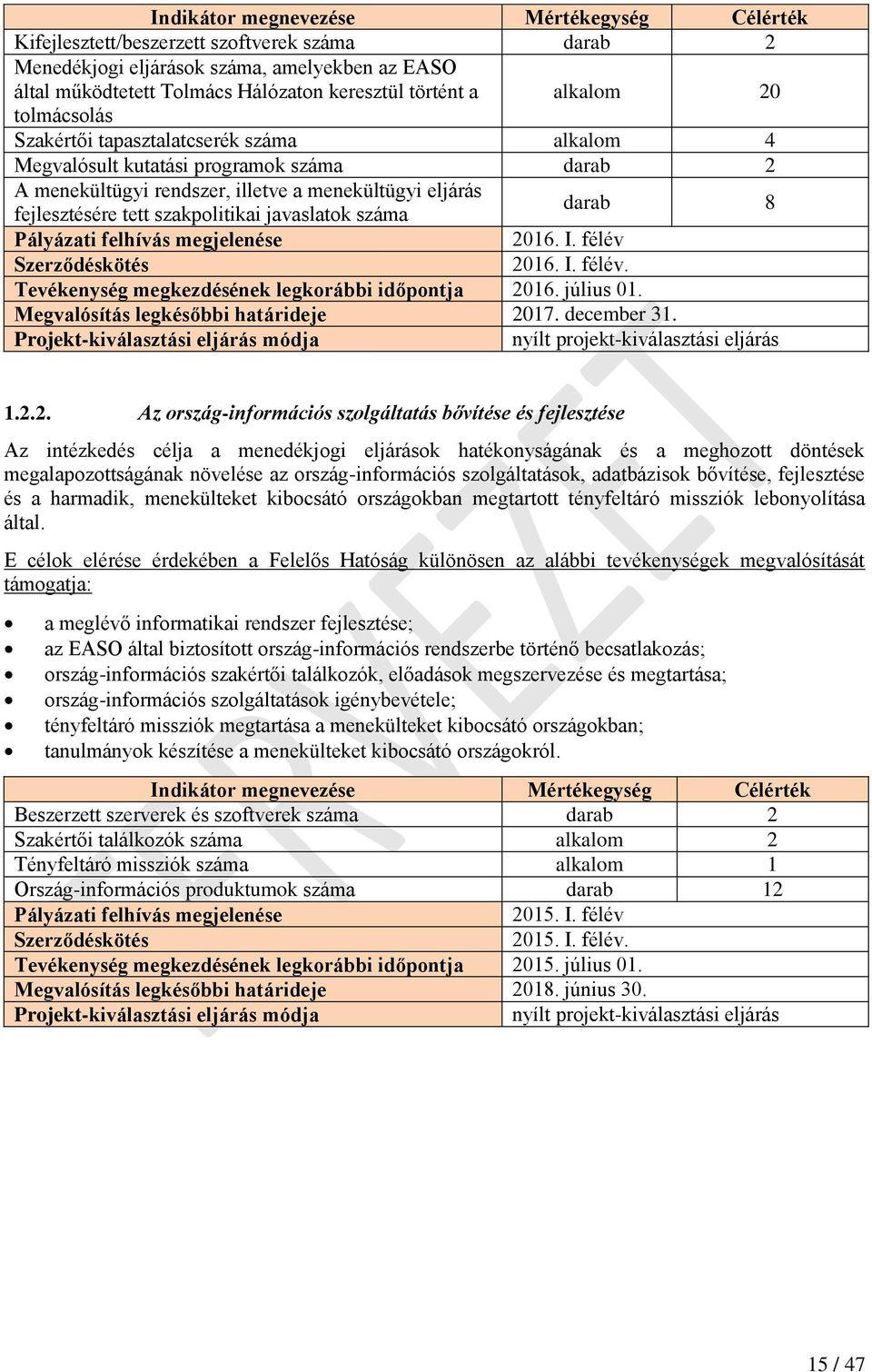 Pályázati felhívás megjelenése 20