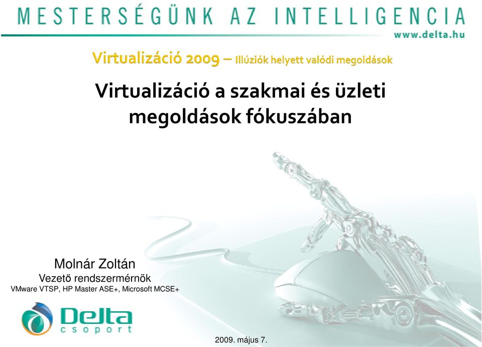 Vezető rendszermérnök VMware VTSP, HP