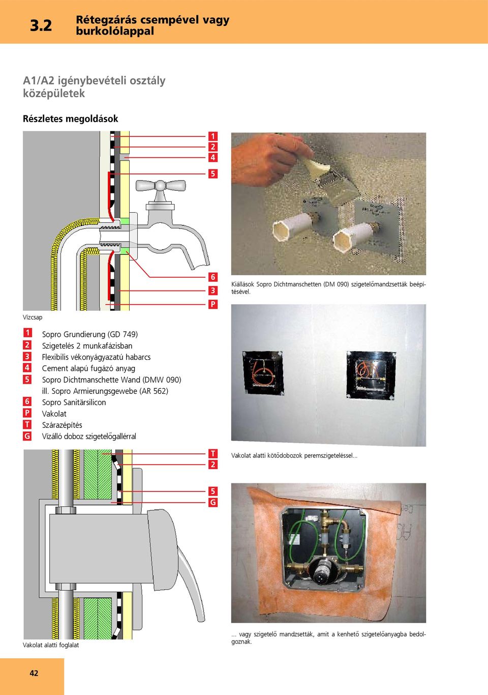 Sopro Armierungsgewebe (AR 56) Sopro Sanitärsilicon Vakolat Szárazépítés Vízálló doboz szigetelőgallérral 6 P T Kiállások Sopro Dichtmanschetten (DM