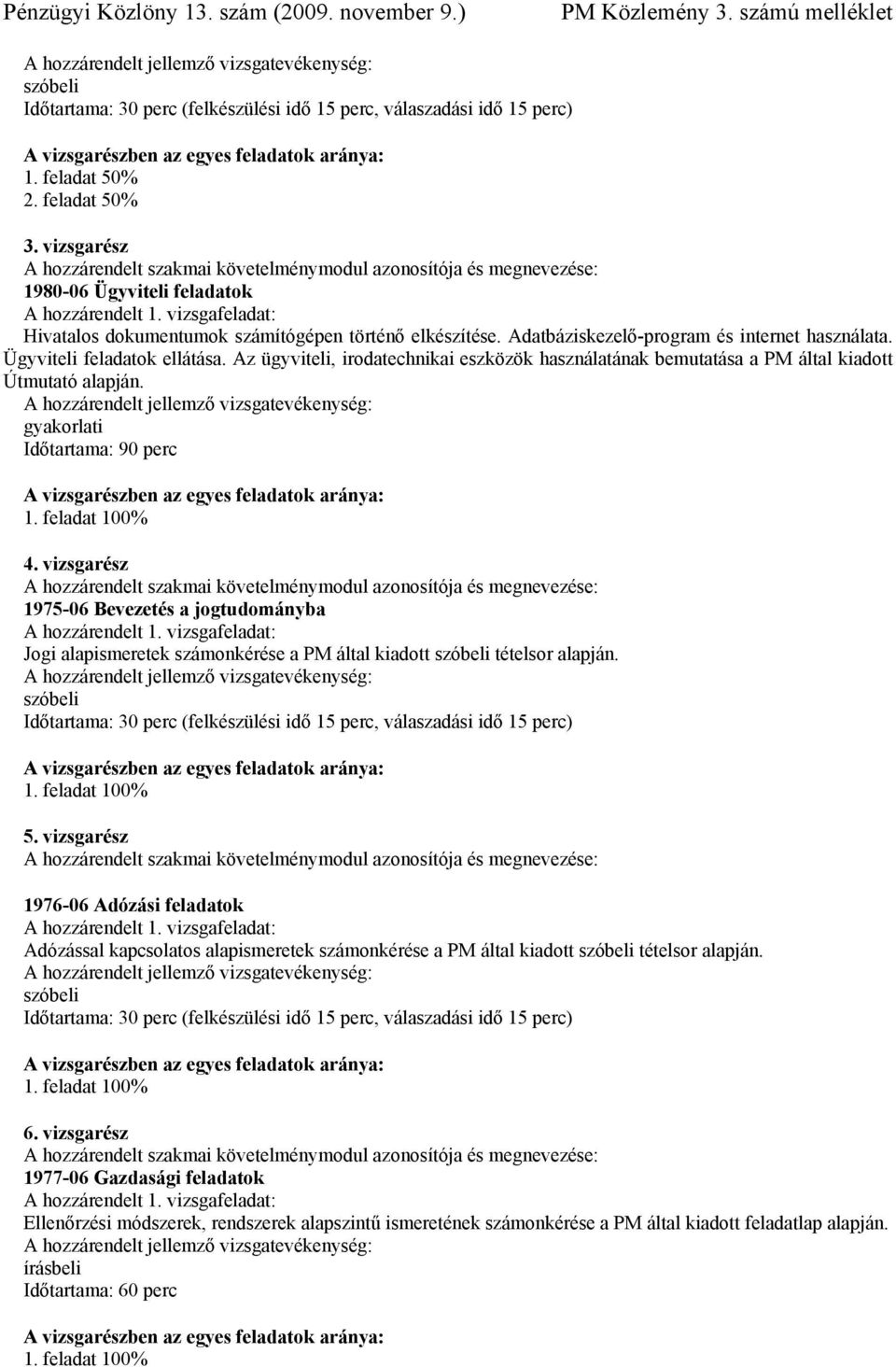 Adatbáziskezelő-program és internet használata. Ügyviteli feladatok ellátása. Az ügyviteli, irodatechnikai eszközök használatának bemutatása a PM által kiadott Útmutató alapján.