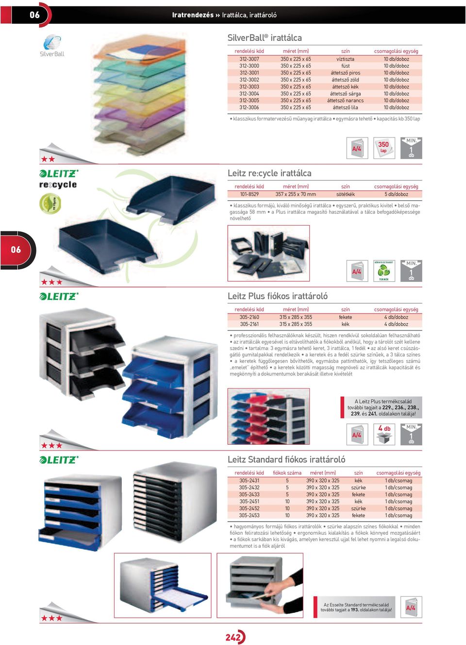 0 /doboz klasszikus formatervezés m anyag irattálca egymásra tehet kapacitás kb 350 lap 350 lap Leitz re:cycle irattálca 0-8529 357 x 255 x 70 mm sötétkék 5 /doboz klasszikus formájú, kiváló min ség