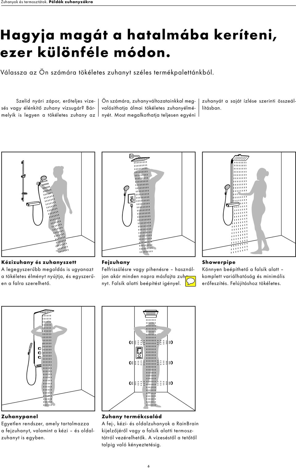 Most megalkothatja teljesen egyéni zuhanyát a saját ízlése szerinti összeállításban.