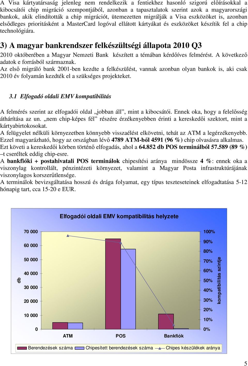 3) A magyar bankrendszer felkészültségi állapota 2010 Q3 2010 októberében a Magyar Nemzeti Bank készített a témában kérdıíves felmérést. A következı adatok e forrásból származnak.