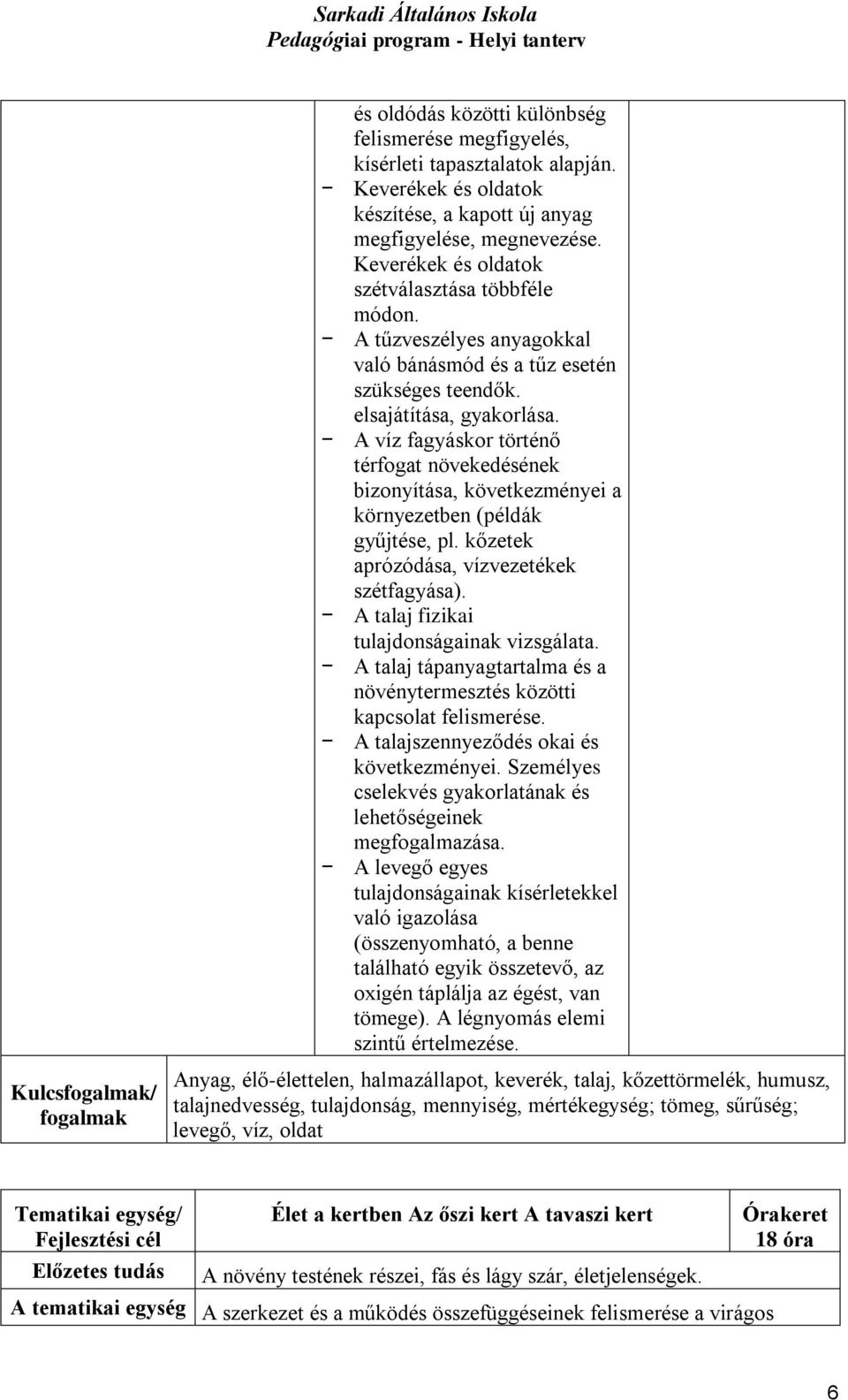 A víz fagyáskor történő térfogat növekedésének bizonyítása, következményei a környezetben (példák gyűjtése, pl. kőzetek aprózódása, vízvezetékek szétfagyása).