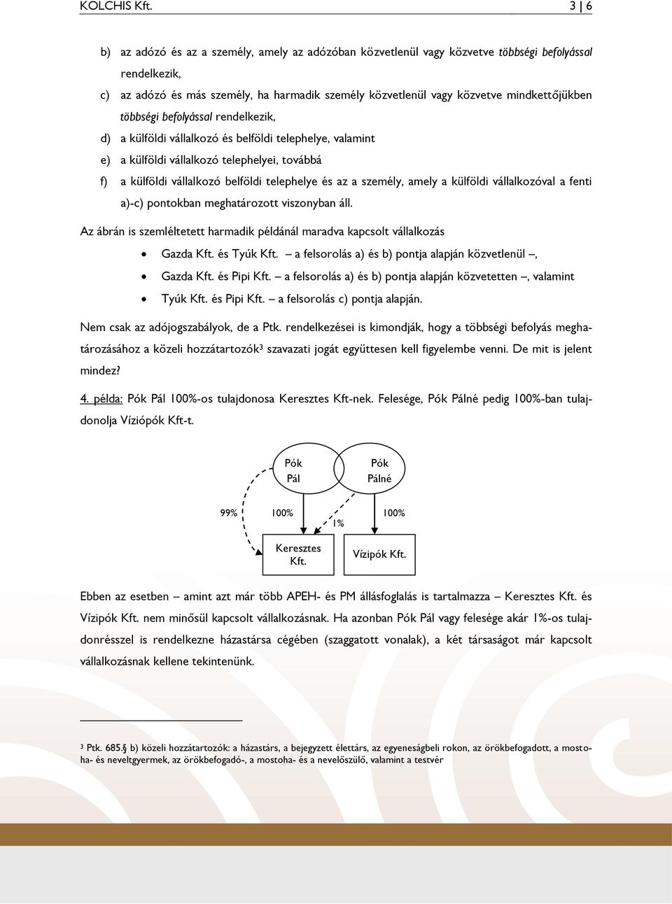 mindkettőjükben többségi befolyással rendelkezik, d) a külföldi vállalkozó és belföldi telephelye, valamint e) a külföldi vállalkozó telephelyei, továbbá f) a külföldi vállalkozó belföldi telephelye