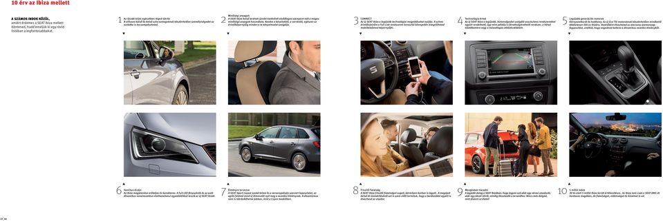 Minőségi anyagok A SEAT Ibiza belső terének újratervezésénél elsődleges szempont volt a magas minőségű anyagok használata.