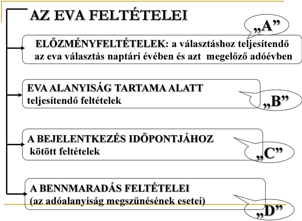 TARTAMA ALATT teljesítendő feltételek B A BEJELENTKEZÉS IDŐPONTJÁHOZ