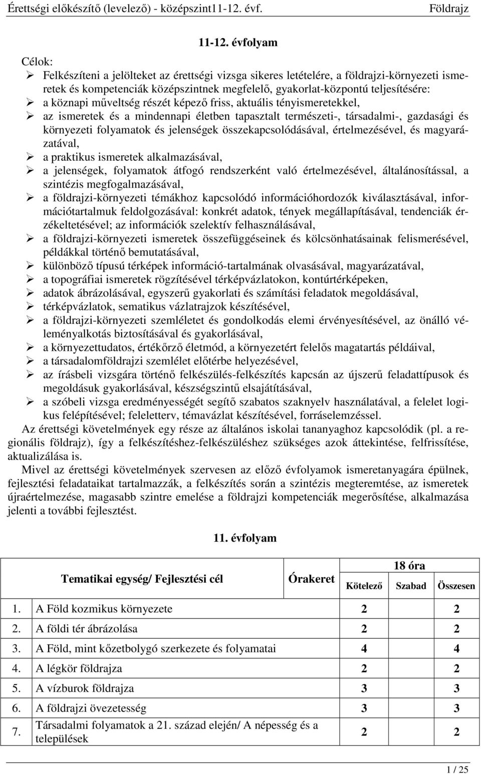 műveltség részét képező friss, aktuális tényismeretekkel, az ismeretek és a mindennapi életben tapasztalt természeti-, társadalmi-, gazdasági és környezeti folyamatok és jelenségek