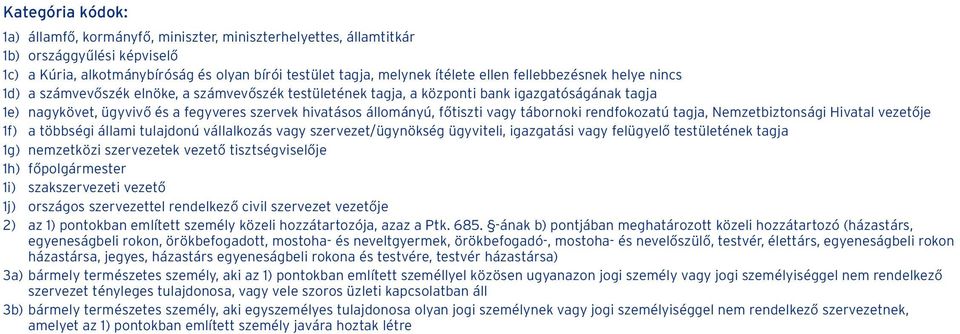 főtiszti vagy tábornoki rendfokozatú tagja, Nemzetbiztonsági Hivatal vezetője 1f) a többségi állami tulajdonú vállalkozás vagy szervezet/ügynökség ügyviteli, igazgatási vagy felügyelő testületének
