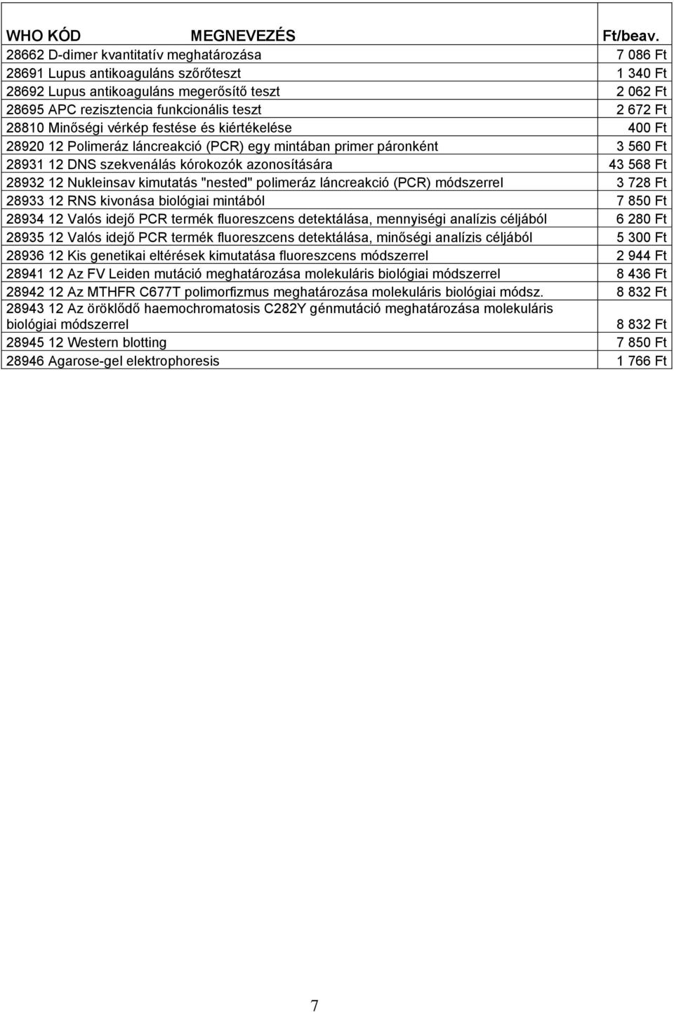 Nukleinsav kimutatás "nested" polimeráz láncreakció (PCR) módszerrel 3 728 Ft 28933 12 RNS kivonása biológiai mintából 7 850 Ft 28934 12 Valós idejő PCR termék fluoreszcens detektálása, mennyiségi