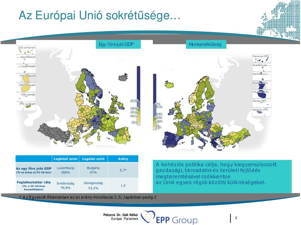 fejlődés megteremtésével csökkentse az Unió egyes régiói közötti