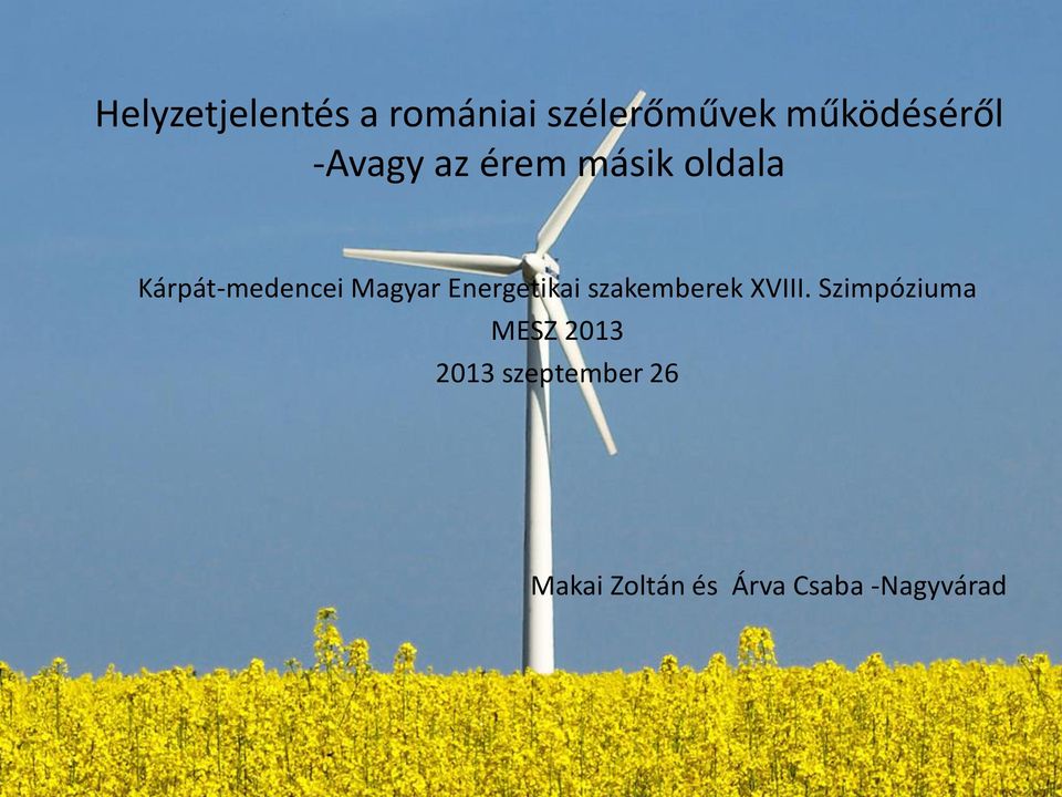 Energetikai szakemberek XVIII.