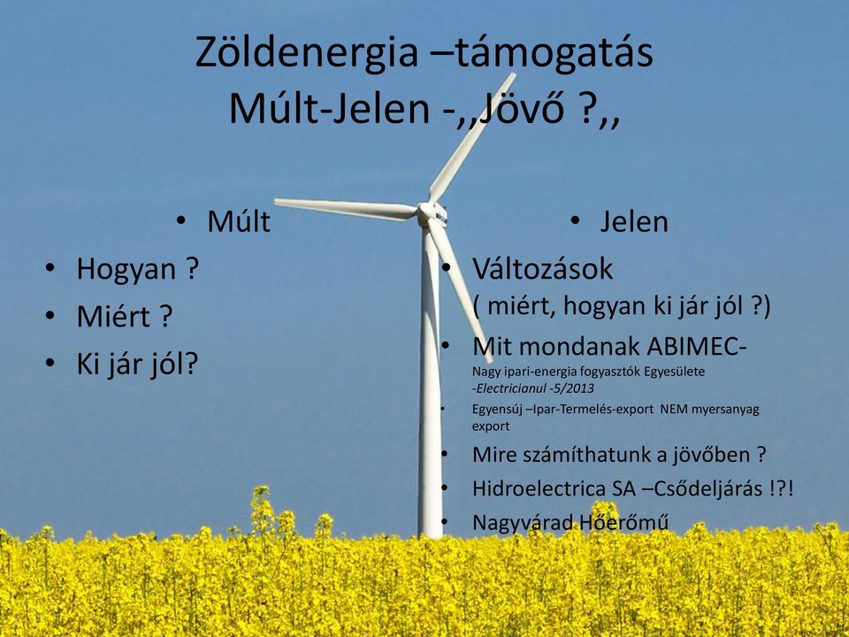 ) Mit mondanak ABIMEC- Nagy ipari-energia fogyasztók Egyesülete -Electricianul