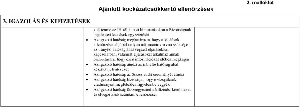 ezen információkat időben megkapja Az igazoló hatóság átnézi az irányító hatóság által készített jelentéseket Az igazoló hatóság az összes audit eredményét átnézi Az
