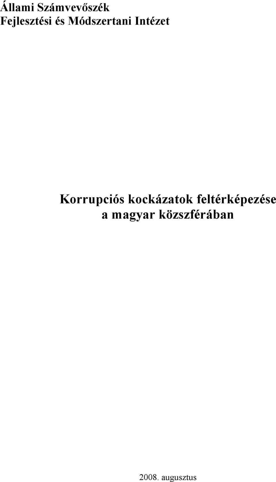 Korrupciós kockázatok