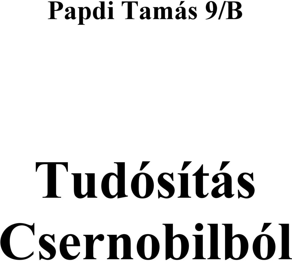 Tudósítás