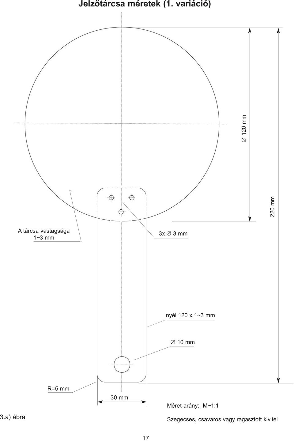 mm 3x 3 mm nyél 120 x 1~3 mm 10 mm 3.