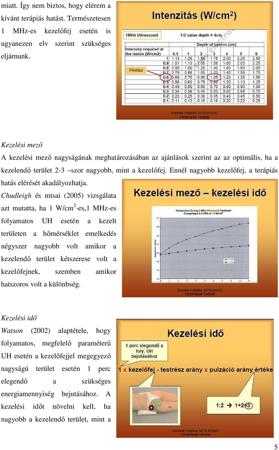 Ennél nagyobb kezelıfej, a terápiás hatás elérését akadályozhatja.