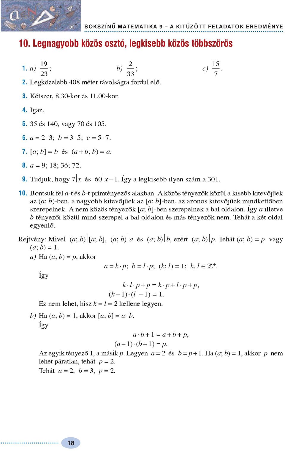 Sokszínû matematika 9. A KITÛZÖTT FELADATOK EREDMÉNYE - PDF Free Download