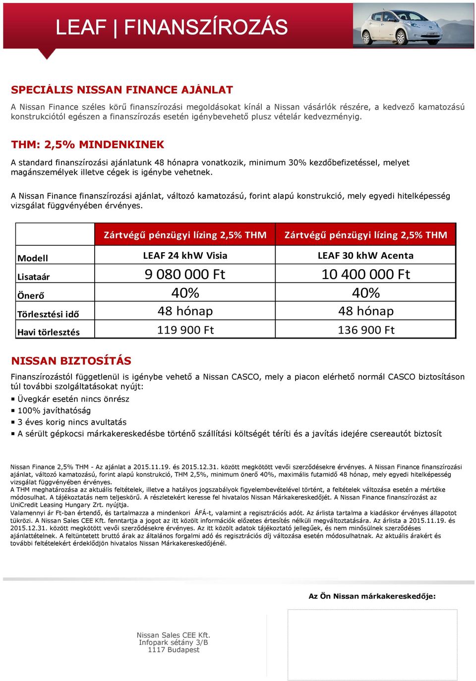 THM: 2,5% MINDENKINEK A standard finanszírozási ajánlatunk 48 hónapra vonatkozik, minimum 30% kezdőbefizetéssel, melyet magánszemélyek illetve cégek is igénybe vehetnek.