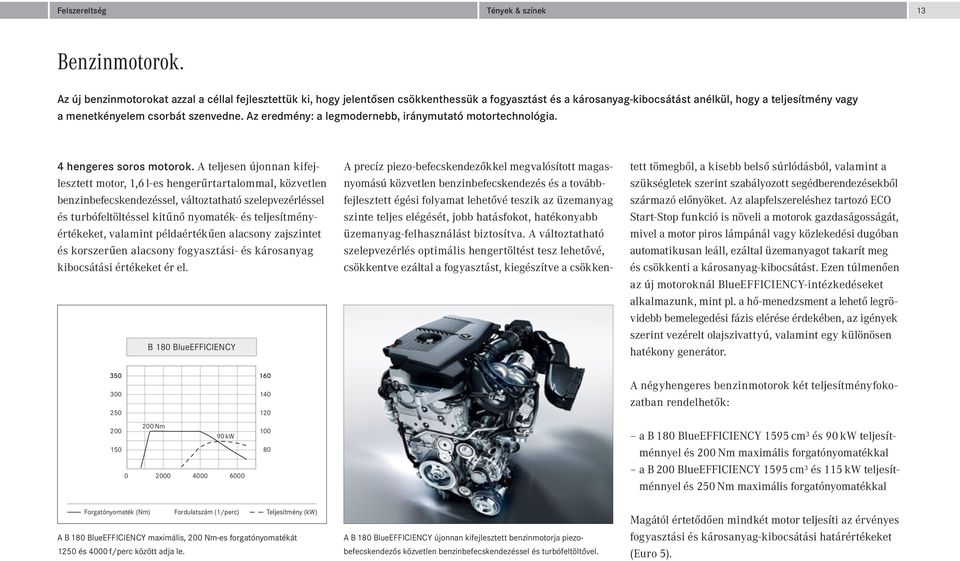 Az eredmény: a legmodernebb, iránymutató motortechnológia. 4 hengeres soros motorok.