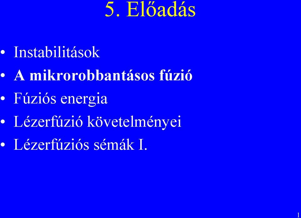 Fúziós nrgia Lézrfúzió